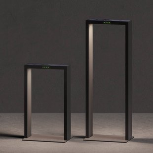 KLEWE LED lamp op zonne-energie AXIS MAXI, antraciet, 65 cm, aluminium, IP65