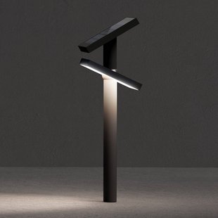 KLEWE LED lamp op zonne-energie HELIOSTEPPER, antraciet, grondspies, IP65