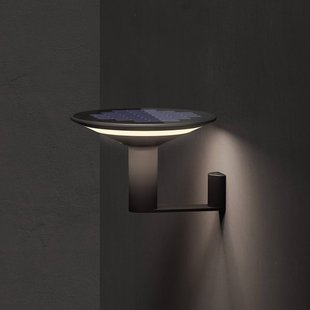 KLEWE LED wandlamp Keope, antraciet, Ø 21 cm aluminium IP65