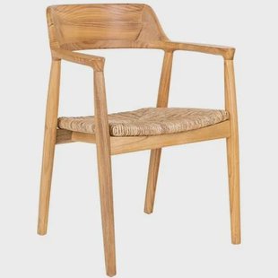 House Nordic Getafe Armstoel Sungkai Hout set van 2