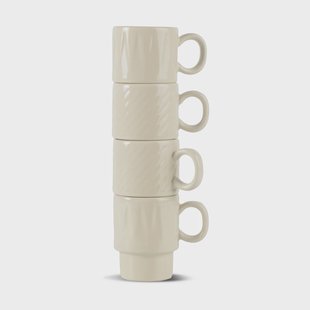 Sagaform Coffee & More espressokop 4-pack Beige