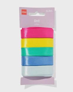 HEMA Lint 3m satijn confetti - 5 stuks