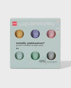 HEMA Plakkaatverf metallic - 6 stuks