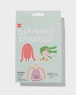HEMA Diamantcreaties stickers monsters - 3 stuks