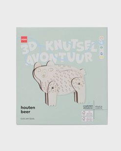 HEMA Bouwplaat houten beer