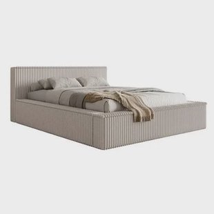 NADUVI Collection Bedframe Rafe ribstof 160 x 200 cm