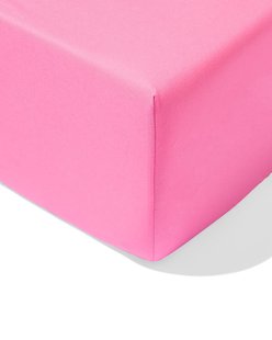 HEMA Hoeslaken 160x200cm zacht katoen felroze (felroze)