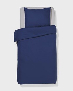 HEMA Dekbedovertrek 140x200/220cm percal donkerblauw (donkerblauw)
