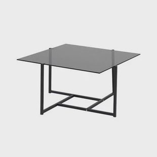 Hawi Salontafel - 80 x 80 cm - Grijs smoked glas