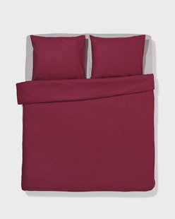 HEMA Dekbedovertrek 200x200/220cm zacht katoen rood (rood)