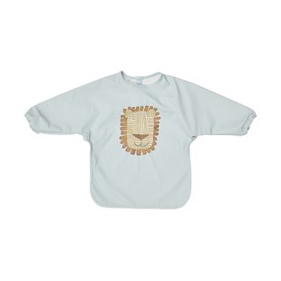 OYOY Lobo Lion slabbetje met mouw Ice blue