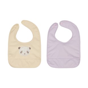 OYOY Lun Lun panda slabbetje 2-delig Vanilla-lavender
