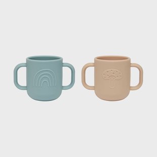 OYOY Kappu kop 2-delig Aqua-camel