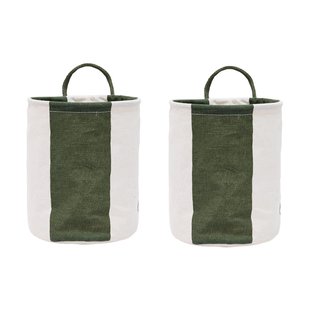 OYOY Kara opbergmand small Ø18x22 cm 2-pack Dark Green