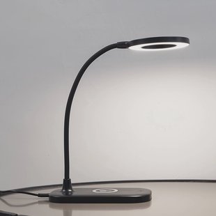 Lindby LED tafellamp Siona zwart CCT dimbaar laadstation