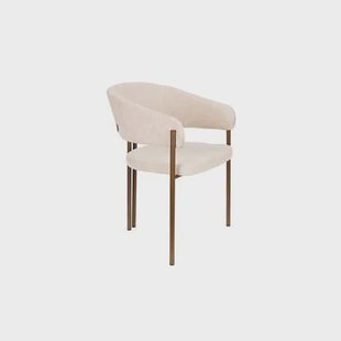 Dutchbone Naida Eetkamerstoelen Beige - Set van 2