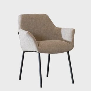 Bronx71 Scandinavische eetkamerstoel Sten gerecyclede stof taupe