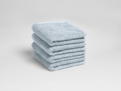 Yumeko Gastendoekjes terry bubble blue 30x50 - 4 st 100% biologisch en fairtrade katoen