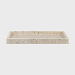 Mette Ditmer Travertine decoratie dienblad 16x31 cm Linnen