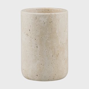 Mette Ditmer Travertine tandenborstelhouder 10 cm Linnen