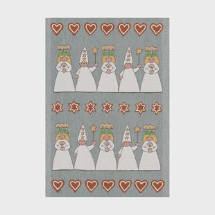 Ekelund Linneväveri Luciamorgon theedoek 35x50 cm Multi