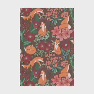 Ekelund Linneväveri Rävdans theedoek 35x50 cm Multi