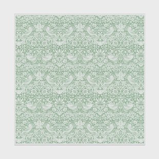 Ekelund Linneväveri Strawberry Thief tafelkleed 150x150 cm Groen