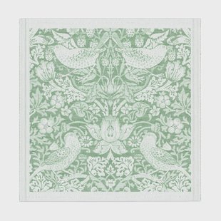 Ekelund Linneväveri Strawberry Thief stoffen servet 35x35 cm Groen