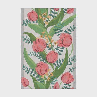 Ekelund Linneväveri Tulpanlund theedoek 35x50 cm Multi