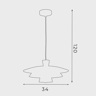 Luminex Hanglamp Plato, titaniumkleurig/goudkleurig, Ø 34 cm, staal