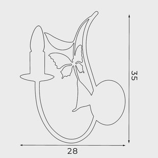 Luminex Wandlamp Summer, wit/groen/roze, breedte 11 cm, staal