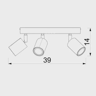 Luminex Plafondspot Fun, lichtgroen, Ø 30 cm, verstelbaar, GU10