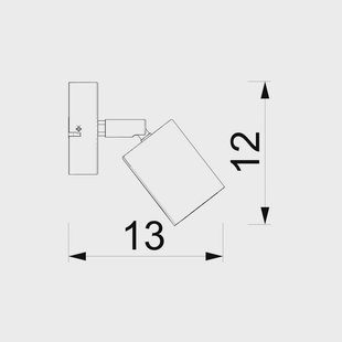 Luminex Wandspot Fun, lichtgroen, 14 cm hoog, verstelbaar, GU10