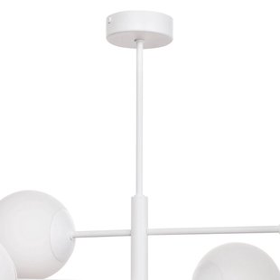 Domiluce Aurora hanglamp, wit, Ø 60 cm, 6-lamps, glas, E14