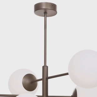 Domiluce Aurora hanglamp, bruin, Ø 60 cm, 6-lamps, glas, E14