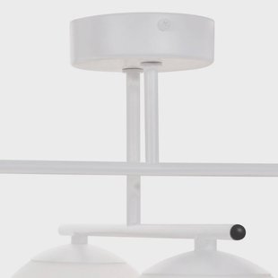 Domiluce Aurora plafondlamp, wit, Ø 50 cm, 4-lamps, glas, E14