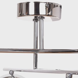 Domiluce Aurora plafondlamp, chroom, Ø 50 cm, 4-lamps, glas, E14