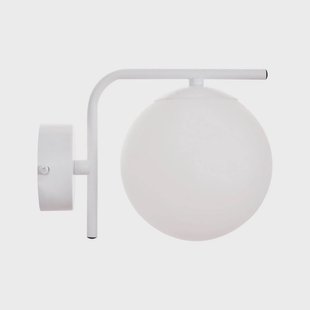 Domiluce Aurora wandlamp, wit, glas, 17 cm hoog, globe, E14