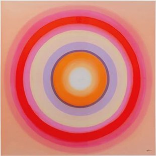 Schilderij Tendency 120x120cm cirkels roze Kare Design