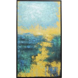 Schilderij Jardin 125x215cm blauw Kare Design