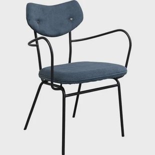 Stoel met armleuningen Viola blauw Kare Design