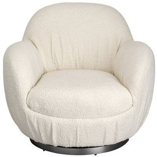 Draaifauteuil Nube Boucle creme Kare Design