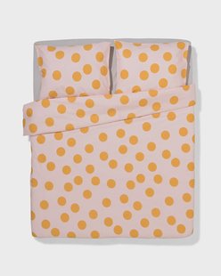 HEMA Dekbedovertrek 240x200/220cm zacht katoen stippen roze (lichtroze)