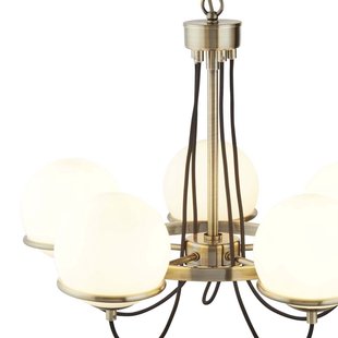 Searchlight Sphere - luster - Ø 58 x 150 cm - antiek messing