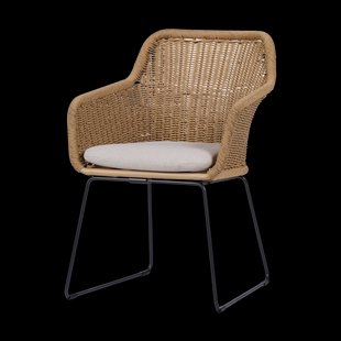 Loki Rotan tuinstoel naturel - met zitkussen