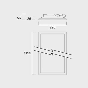 Sylvania LED paneel Start, 120 x 30 cm, 840, DALI, 29 W