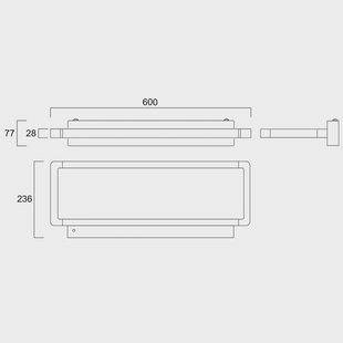 Sylvania LED wandlamp Areum, 60 x 24 cm, wit, 840