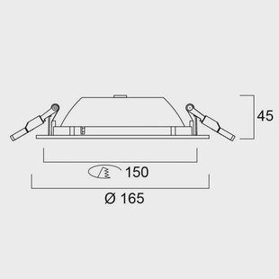 Sylvania LED inbouwlamp Start, IP54, wit, 830, Ø 15 cm