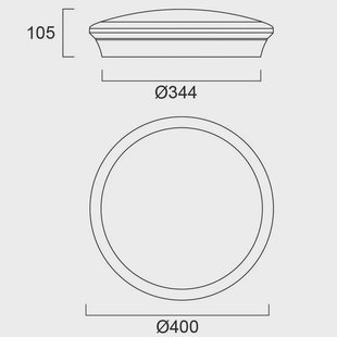 Sylvania Start Surface plafondlamp, Ø 40 cm, CCT, Multipower