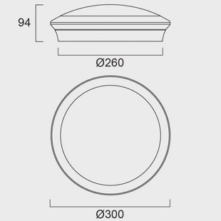 Sylvania Start Plafondoppervlak, Ø 30 cm, Multipower, HF-sensor
